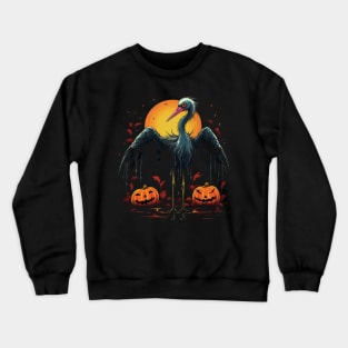 Whooping Crane Halloween Crewneck Sweatshirt